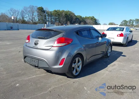 2012 Hyundai Veloster Base W/Black z USA, uszkodzony, nr VIN KMHTC6AD4CU072790